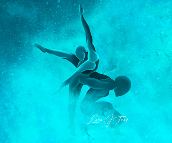 Dreamscapes series – digital artwork titled 'Dance' by Lara J. Trad